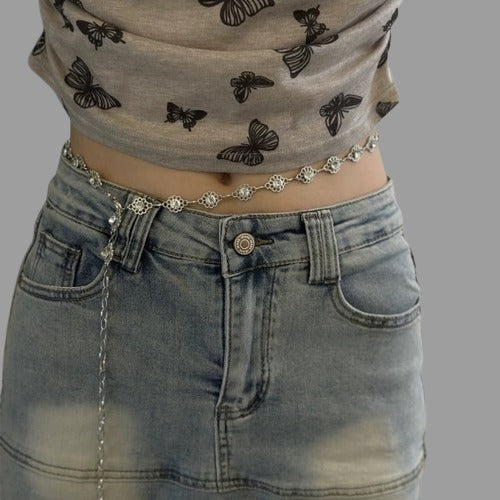 Elegant Metal Waist Chain Belt for Women | Fashion Body Chain Dress Accessory