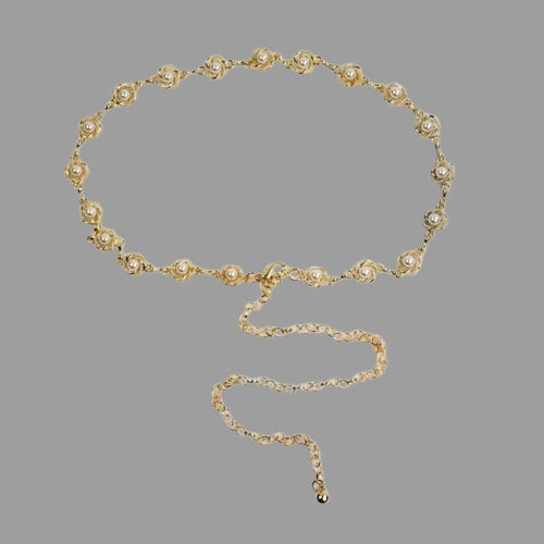 Elegant Metal Waist Chain Belt for Women | Fashion Body Chain Dress Accessory