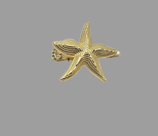 Golden Starfish Duckbill Hair Clip Fashion Hair Accessories for Women & Girls