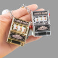 Simple Fashion Trend Slot Machine Keychain, Creative Fruit Machine Toy & Personalized Car Pendant Gift
