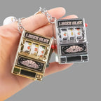 Simple Fashion Trend Slot Machine Keychain, Creative Fruit Machine Toy & Personalized Car Pendant Gift