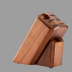 Acacia Wood Knife Block – 8-Slot Kitchen Knife Holder Storage Organizer for Cutlery & Cooking Tools