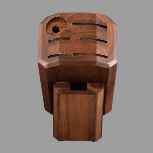Acacia Wood Knife Block – 8-Slot Kitchen Knife Holder Storage Organizer for Cutlery & Cooking Tools