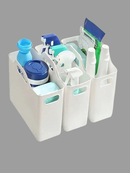 Portable Cleaning Supplies Storage Basket for Home Organization