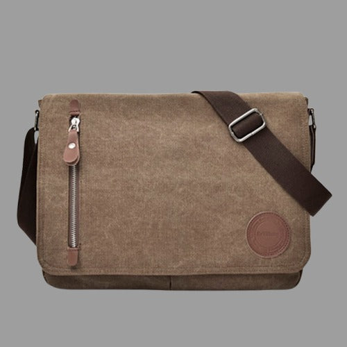 Canvas Shoulder Bags for Men Large Retro Satchels Unisex Messenger Bags Crossbody Travel Envelope Briefcase