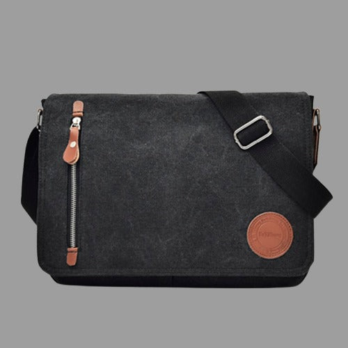 Canvas Shoulder Bags for Men Large Retro Satchels Unisex Messenger Bags Crossbody Travel Envelope Briefcase