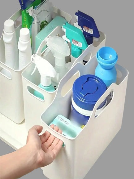 Portable Cleaning Supplies Storage Basket for Home Organization