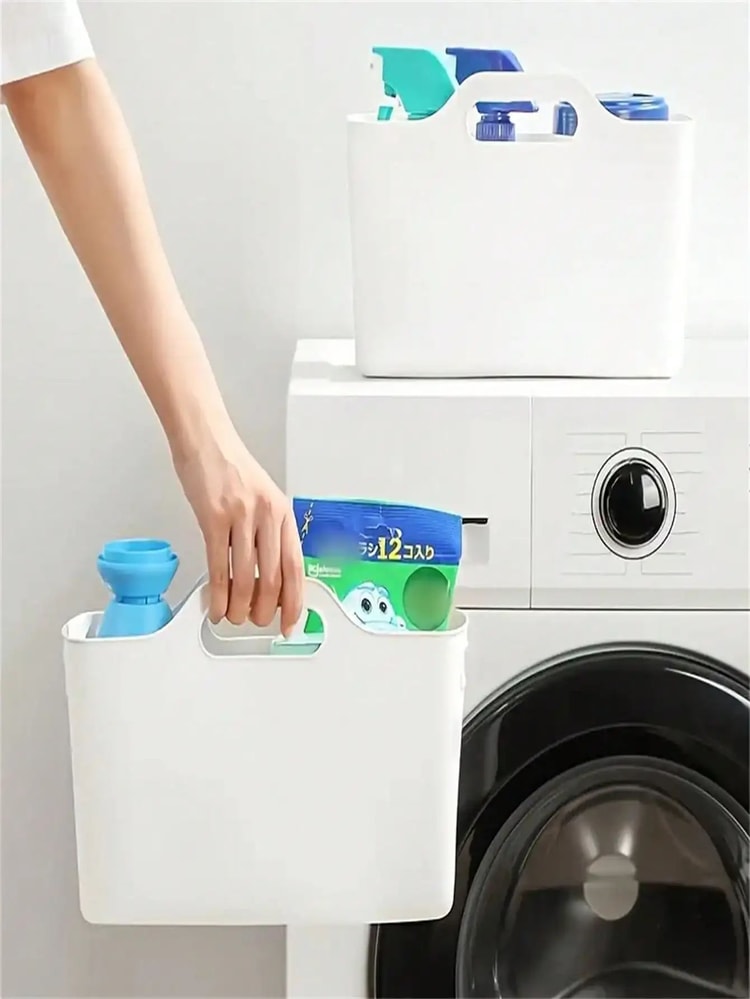 Portable Cleaning Supplies Storage Basket for Home Organization