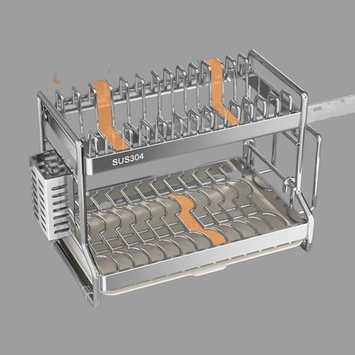 Stainless Steel Dish Drainer Rack with Drain Board