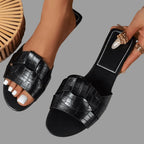 SummerLuxe Solid Color Womens Fashion Slippers