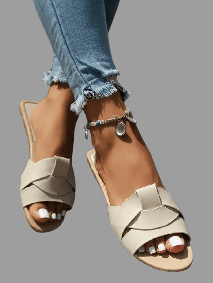 SummerLuxe Solid Color Womens Fashion Slippers