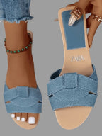SummerLuxe Solid Color Womens Fashion Slippers