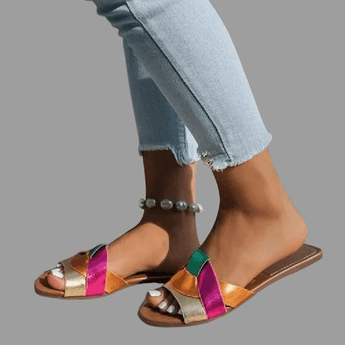 SummerLuxe Solid Color Womens Fashion Slippers