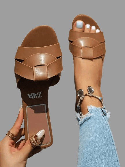 SummerLuxe Solid Color Womens Fashion Slippers
