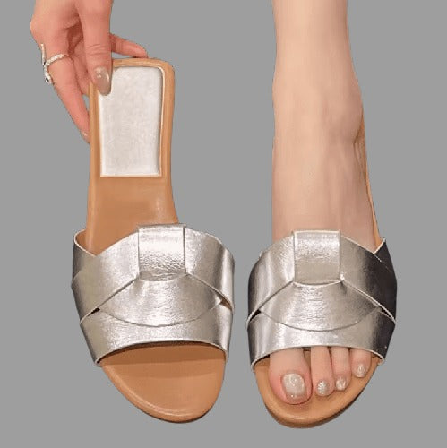 SummerLuxe Solid Color Womens Fashion Slippers