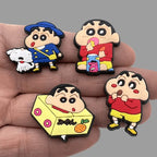 Crayon Shinchan Shoe Charms Cartoon Sneaker Buckle Accessories 10 Pack