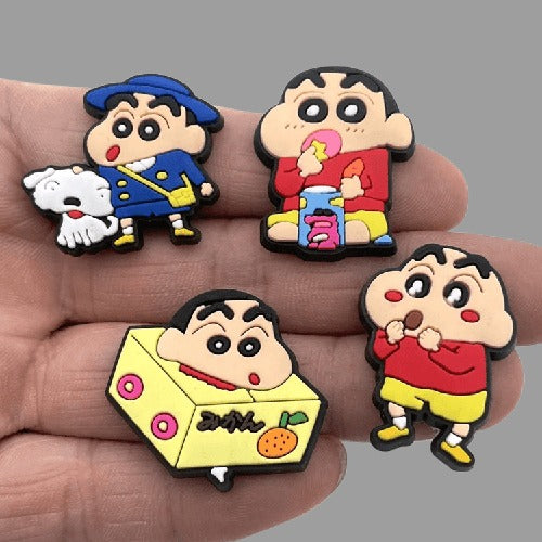 Crayon Shinchan Shoe Charms Cartoon Sneaker Buckle Accessories 10 Pack