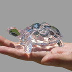 Lucky Crystal Turtle Ornament, Mini Turtle Statue, Home Office Desk Decoration, Home Decor