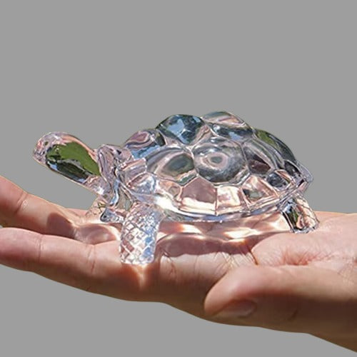 Lucky Crystal Turtle Ornament, Mini Turtle Statue, Home Office Desk Decoration, Home Decor