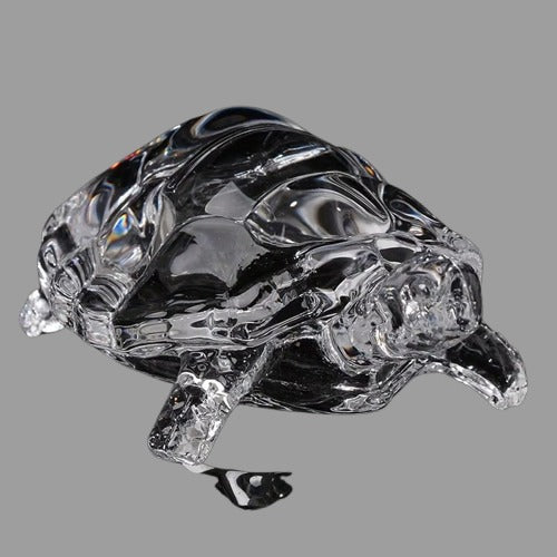 Lucky Crystal Turtle Ornament, Mini Turtle Statue, Home Office Desk Decoration, Home Decor