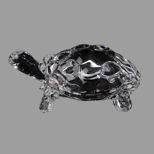 Lucky Crystal Turtle Ornament, Mini Turtle Statue, Home Office Desk Decoration, Home Decor