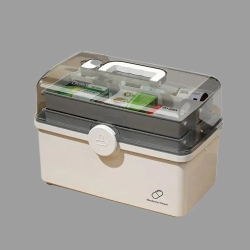 White Large Capacity Medicine Box for Home Medicine Storage Multi Layer Classification Home Medicine Box
