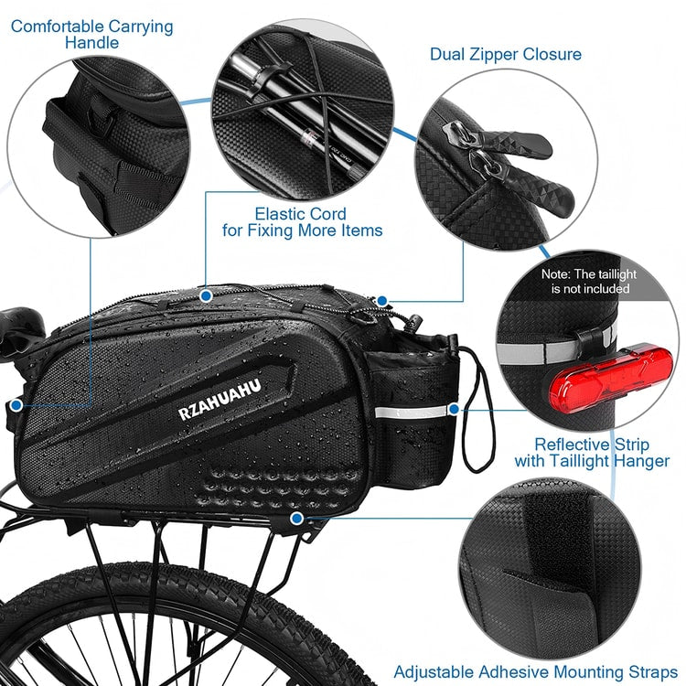 Large Capacity Bicycle Carrier Bag, Fold able Bike Bags, Waterproof Rear Seat Basket, Pannier Trunk, Saddle Bags