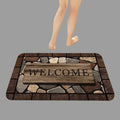 FloralWelcome AntiSlip Doormat for Home and Garden