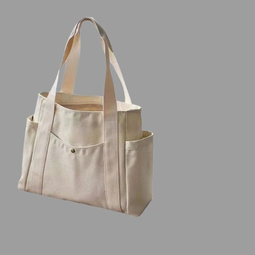 Canvas Tote Bags for Work, Commuting Carrying Bag, Student Shoulder Bag