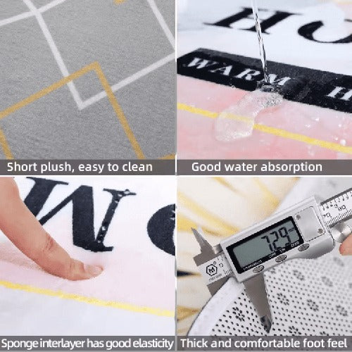 FloralWelcome AntiSlip Doormat for Home and Garden